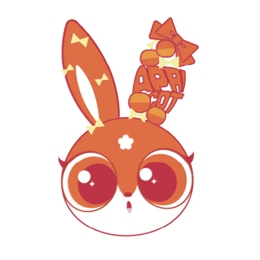 スキップバニー アクリルキーホルダー　アプリコット　2020ver.